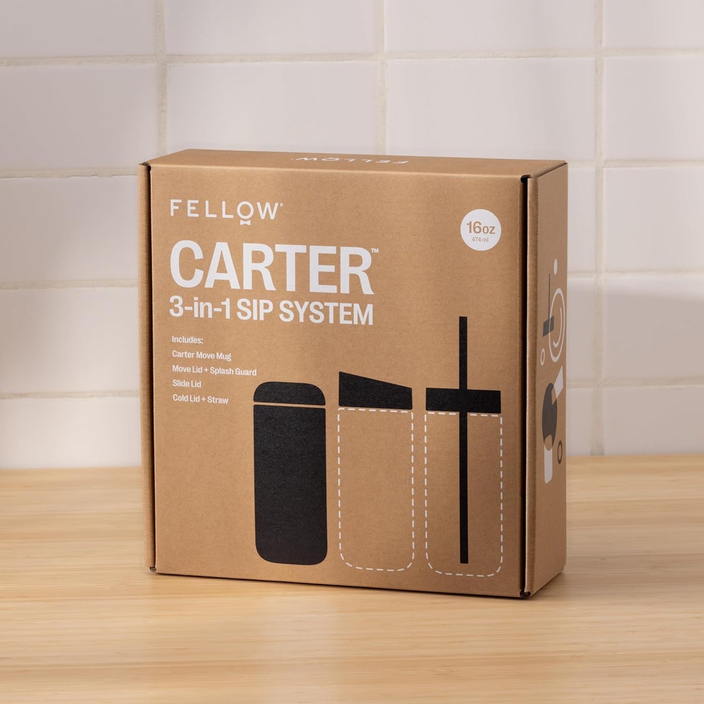 Carter Bundle 3 en 1 / taza térmica con revestimiento cerámico y bombilla reutilizable