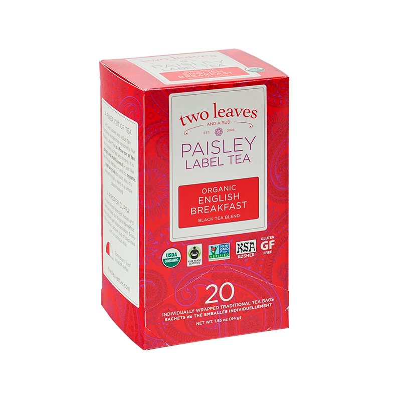 Paisley Organic English Breakfast - Té 20un